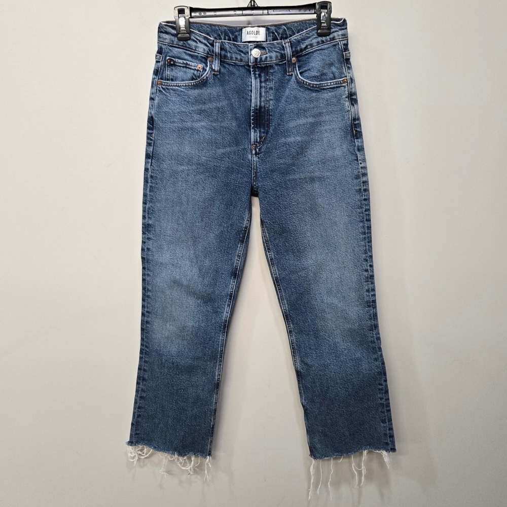 Agolde Vintage‎ High Rise Bootcut Size 28 Straight Crop Raw Hem Organic Cotton